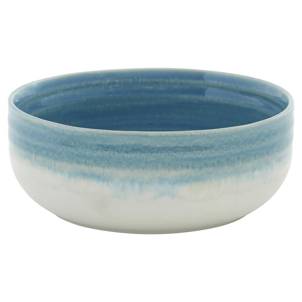 Homeroots Blue And White Sixteen Piece Round Tone On Tone Ceramic Service For Four Dinnerware Set   534538