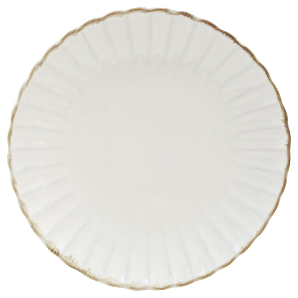 Homeroots Ivory Sixteen Piece Round Ceramic Service For Four Dinnerware Set   534546
