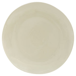 Homeroots White And Natural Sixteen Piece Round Ceramic Service For Four Dinnerware Set   534548