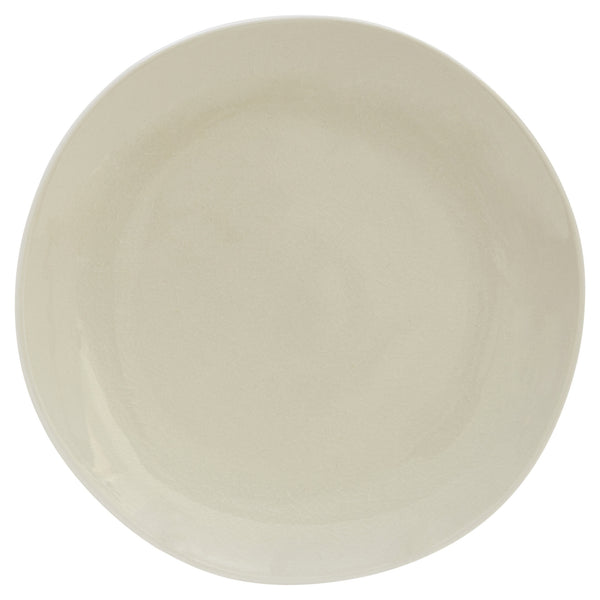 Homeroots White And Natural Sixteen Piece Round Ceramic Service For Four Dinnerware Set   534548