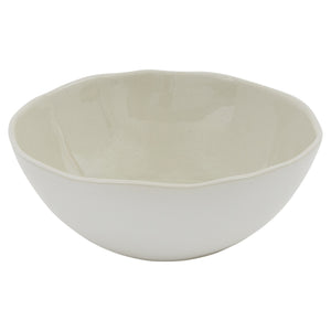 Homeroots White And Natural Sixteen Piece Round Ceramic Service For Four Dinnerware Set   534548