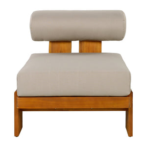 English Elm Patio Acacia Wood Club Chairs Set of 2 with Round Cushions for Outdoor Seating N776P387846D