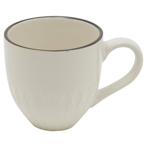 Homeroots Ivory Sixteen Piece Ceramic Service For Four Dinnerware Set   534551