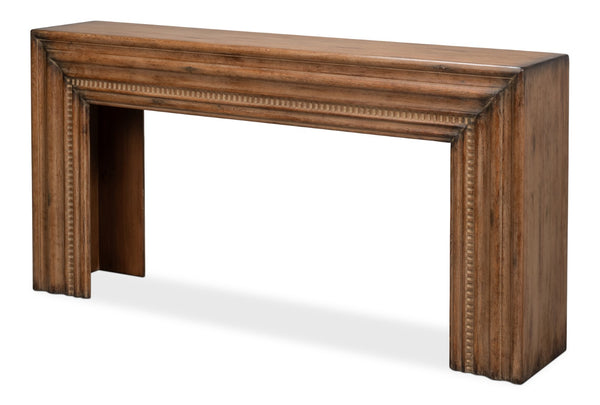 Sarreid Mantel Console Brown - Rustic Reclaimed Pine Elegance For Your Living Room With Stylish Finish Brown  53463-2
