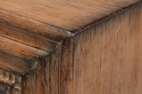 Sarreid Mantel Console Brown - Rustic Reclaimed Pine Elegance For Your Living Room With Stylish Finish Brown  53463-2