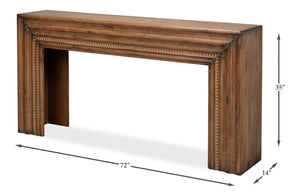 Sarreid Mantel Console Brown - Rustic Reclaimed Pine Elegance For Your Living Room With Stylish Finish Brown  53463-2
