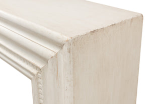 Sarreid Mantel Console - Charming Antique White Finish With Reclaimed Pine Design For Timeless Elegance White  53463-3