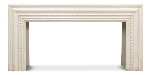 Sarreid Mantel Console - Charming Antique White Finish With Reclaimed Pine Design For Timeless Elegance White  53463-3