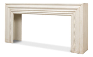 Sarreid Mantel Console - Charming Antique White Finish With Reclaimed Pine Design For Timeless Elegance White  53463-3