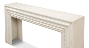 Sarreid Mantel Console - Charming Antique White Finish With Reclaimed Pine Design For Timeless Elegance White  53463-3