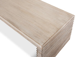 Sarreid Stacked Cocktail Table - Stylish Stone Grey Reclaimed Wood Design For Modern Living Spaces Grey  53464-1