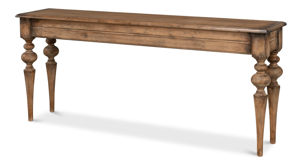 Sarreid Hudson Console Brown - Stylish Pine Finish Console Table For Living Room Storage & Decor Display Brown  53466-2