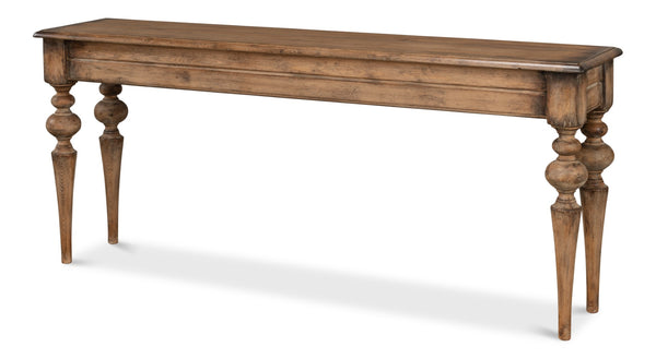 Sarreid Hudson Console Brown - Stylish Pine Finish Console Table For Living Room Storage & Decor Display Brown  53466-2