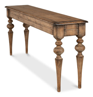 Sarreid Hudson Console Brown - Stylish Pine Finish Console Table For Living Room Storage & Decor Display Brown  53466-2