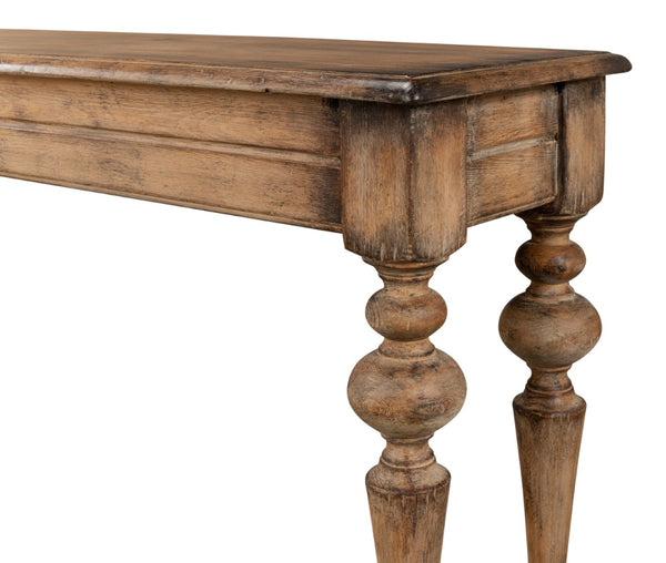 Sarreid Hudson Console Brown - Stylish Pine Finish Console Table For Living Room Storage & Decor Display Brown  53466-2