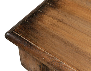 Sarreid Hudson Console Brown - Stylish Pine Finish Console Table For Living Room Storage & Decor Display Brown  53466-2