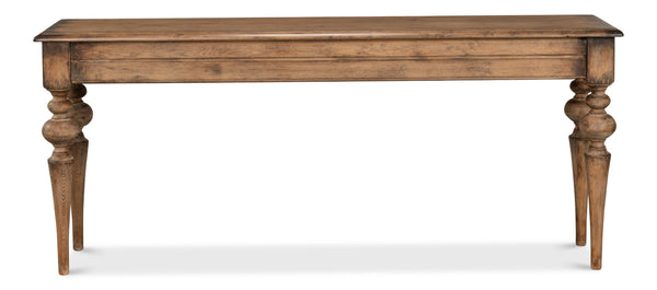 Sarreid Hudson Console Brown - Stylish Pine Finish Console Table For Living Room Storage & Decor Display Brown  53466-2