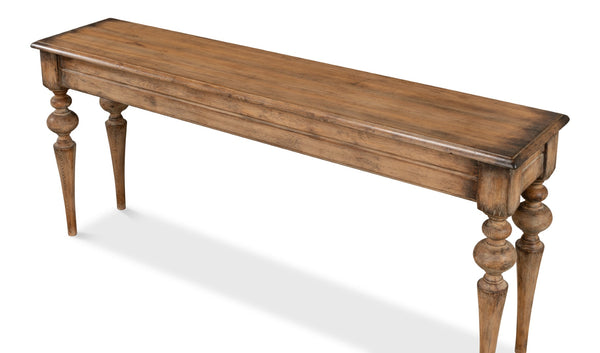 Sarreid Hudson Console Brown - Stylish Pine Finish Console Table For Living Room Storage & Decor Display Brown  53466-2
