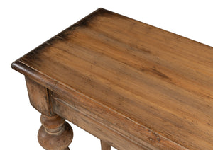 Sarreid Hudson Console Brown - Stylish Pine Finish Console Table For Living Room Storage & Decor Display Brown  53466-2