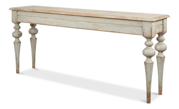 Sarreid Hudson Console Sage - Stylish Pine Storage Solution With Elegant Sage Finish For Your Home Decor Green  53466-4