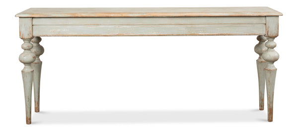Sarreid Hudson Console Sage - Stylish Pine Storage Solution With Elegant Sage Finish For Your Home Decor Green  53466-4