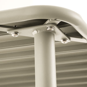 English Elm Sera outdoor square table - waterproof metal courtyard bistro table for balcony, villa, versatile seating Retro White W3318P306363