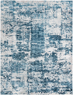 Unique Loom Finsbury Elizabeth Machine Made Abstract Rug Blue, Ivory/Gray/Light Blue 9' 0" x 12' 2"