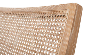 Sarreid Mia Chair - Cream Cotton-linen Blend With Oak & White Wash Finish For Elegant Home Decor Style Beige  53476