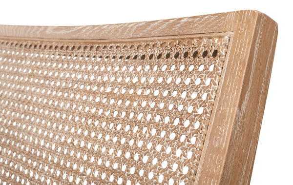 Sarreid Mia Chair - Cream Cotton-linen Blend With Oak & White Wash Finish For Elegant Home Decor Style Beige  53476