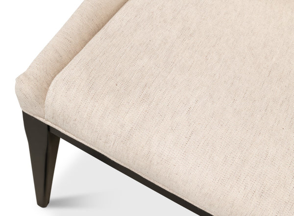 Sarreid Claire Dining Chair - Elegant Cream Fabric With Maple & Black Finish For Modern Dining Spaces Beige  53477