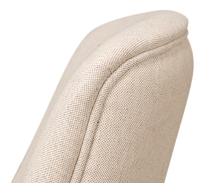 Sarreid Claire Dining Chair - Elegant Cream Fabric With Maple & Black Finish For Modern Dining Spaces Beige  53477