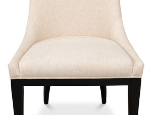 Sarreid Claire Dining Chair - Elegant Cream Fabric With Maple & Black Finish For Modern Dining Spaces Beige  53477