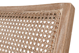 Sarreid Abella Chair - Elegant Cream Upholstered Design With Oak & White Wash Finish For Chic Interiors Beige  53478