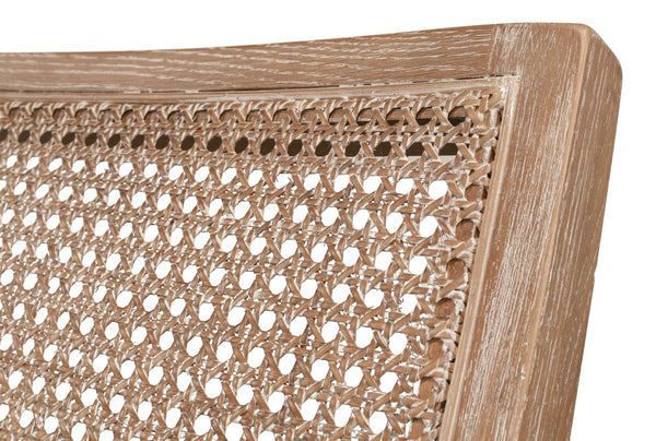 Sarreid Abella Chair - Elegant Cream Upholstered Design With Oak & White Wash Finish For Chic Interiors Beige  53478