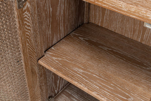 Sarreid Anton Sideboard - Elegant Oak Design With White Wash Finish For Modern Home Décor And Storage Solutions Brown  53483