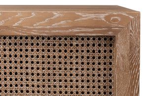 Sarreid Anton Sideboard - Elegant Oak Design With White Wash Finish For Modern Home Décor And Storage Solutions Brown  53483