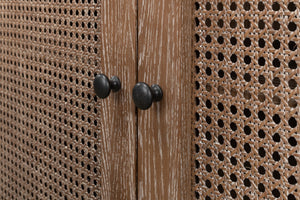 Sarreid Anton Sideboard - Elegant Oak Design With White Wash Finish For Modern Home Décor And Storage Solutions Brown  53483