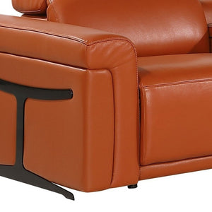 HomeRoots Camel Italian Leather Modular L-Shaped Sectional Sofa: Luxurious Comfort & Style for Modern Living CAMEL 534861