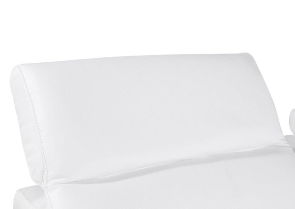 HomeRoots White Italian Leather Modular L-Shaped Sectional Sofa with Power Recline and USB Charging Features White 534876