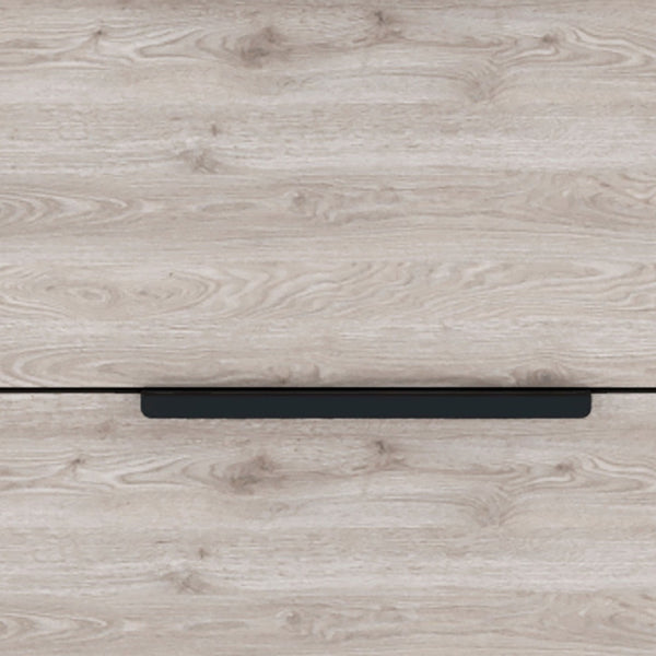 Homeroots 19" Light Gray Two Drawer Faux Wood Nightstand   534906