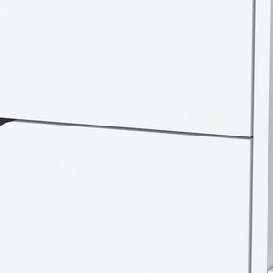 Homeroots 20" White Two Drawer Faux Wood Nightstand   534909