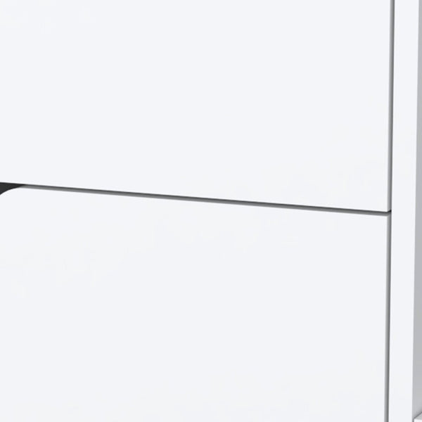 Homeroots 20" White Two Drawer Faux Wood Nightstand   534909