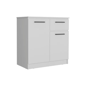 Homeroots 36" White Drawer Double Dresser  Manufactured Wood 534916