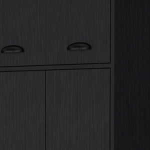Homeroots 23" Black Drawer Combo Dresser  Manufactured Wood 534919