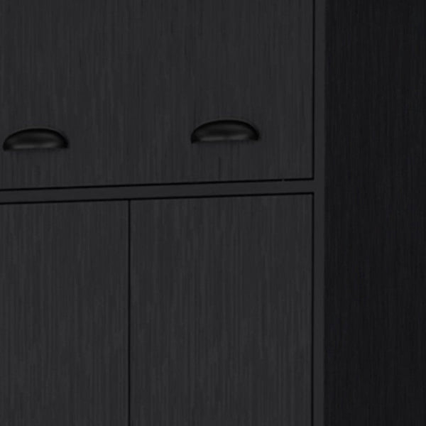 Homeroots 23" Black Drawer Combo Dresser  Manufactured Wood 534919