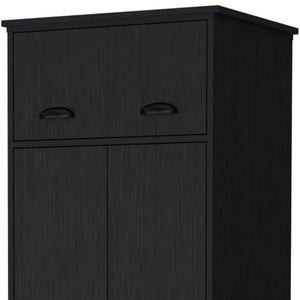 Homeroots 23" Black Drawer Combo Dresser  Manufactured Wood 534919