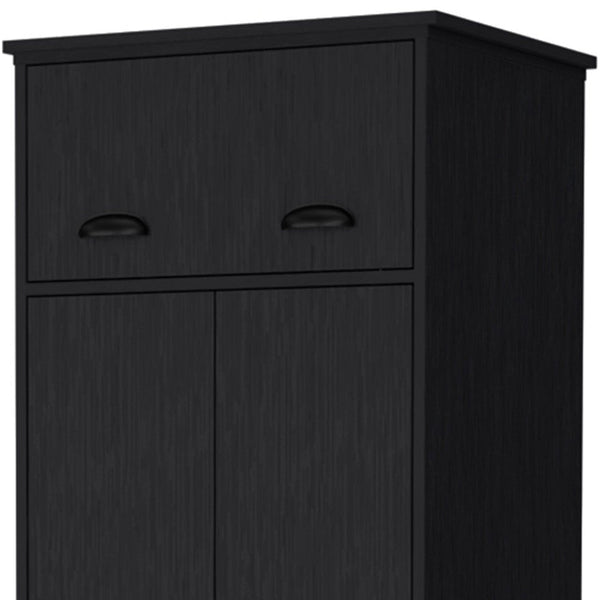 Homeroots 23" Black Drawer Combo Dresser  Manufactured Wood 534919