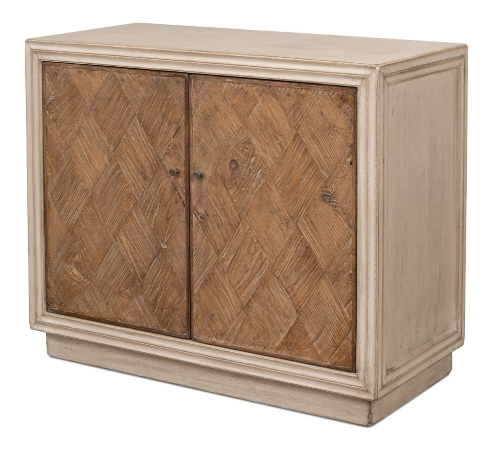 Sarreid Argyle Sideboard - Stylish Stone Grey With Brown Doors, Reclaimed Pine For Modern Elegance Grey  53492-1
