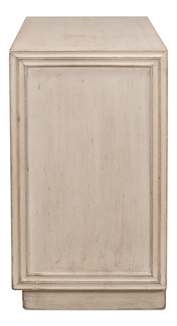 Sarreid Argyle Sideboard - Stylish Stone Grey With Brown Doors, Reclaimed Pine For Modern Elegance Grey  53492-1