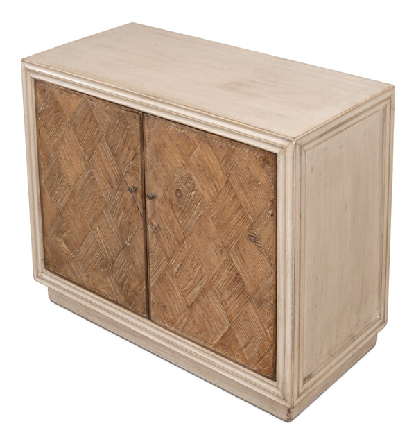 Sarreid Argyle Sideboard - Stylish Stone Grey With Brown Doors, Reclaimed Pine For Modern Elegance Grey  53492-1